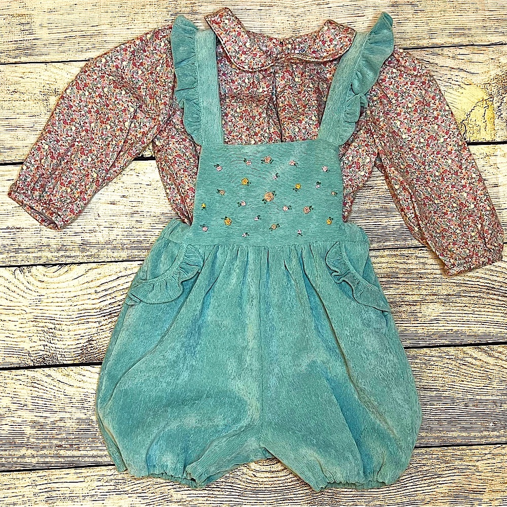 LULI & ME CORDUROY JUMPER SET.